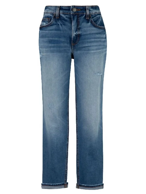 Weekend Savings Fiesta Women's Rachael High Rise Fab Ab Mom Jeans In Denim Blue