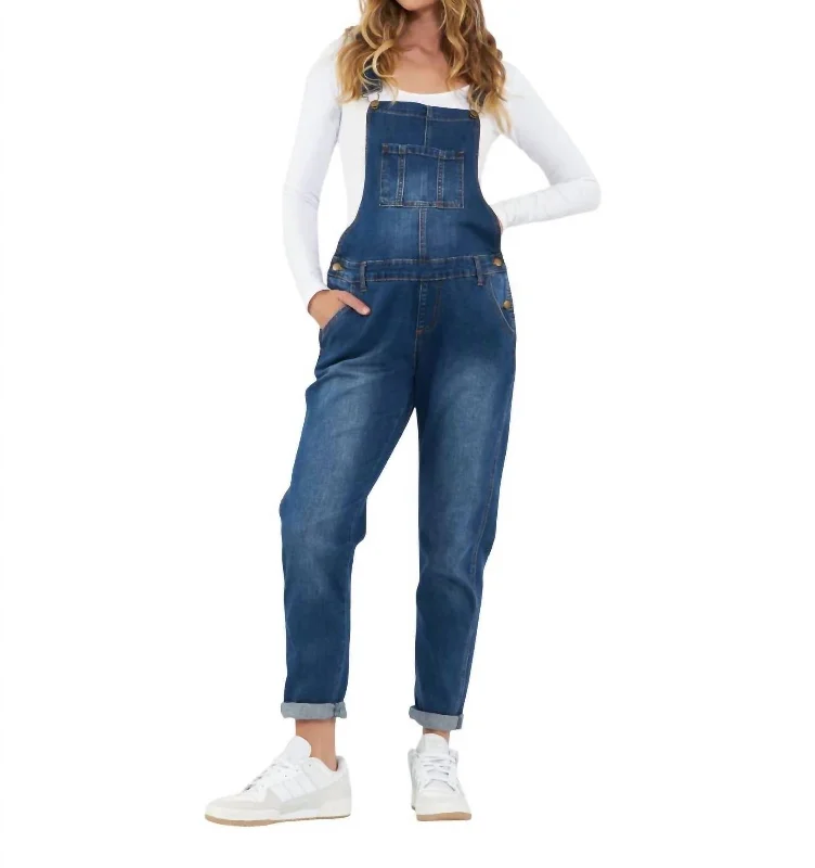 Weekend Offers That Shine Denim Overalls In Indigo