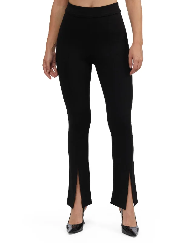 Buy Now Bebe Women's Front Slit Flared Pdr Pant