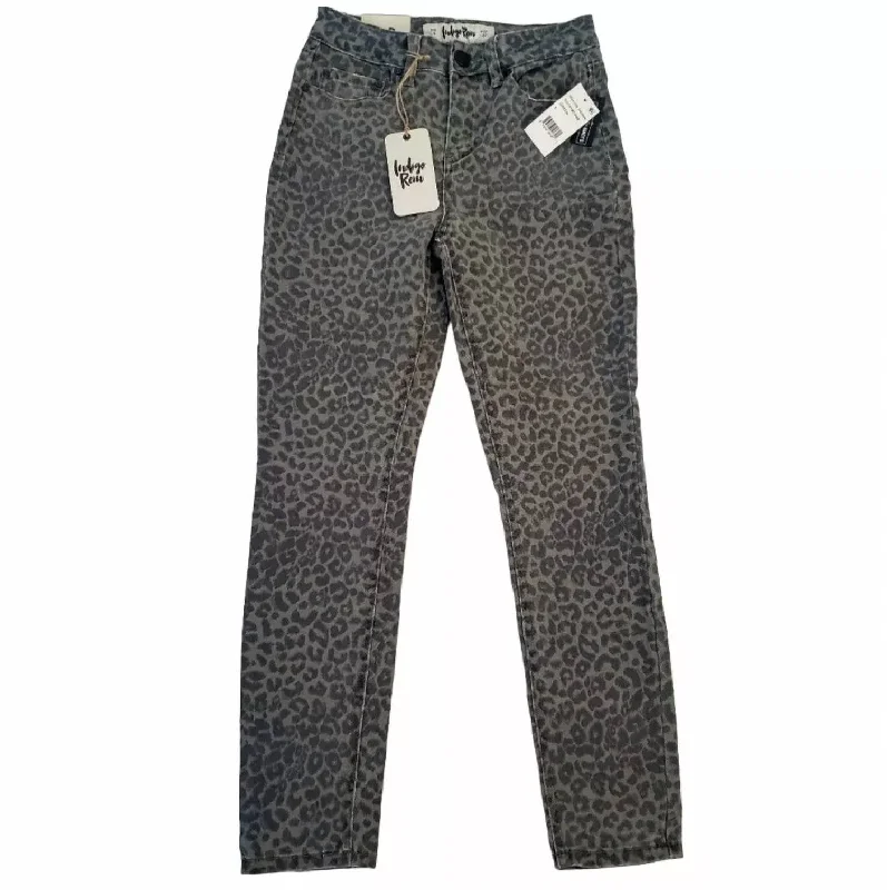 Early Bird Discount Women's Animal Print Jeans In Green Animal Print