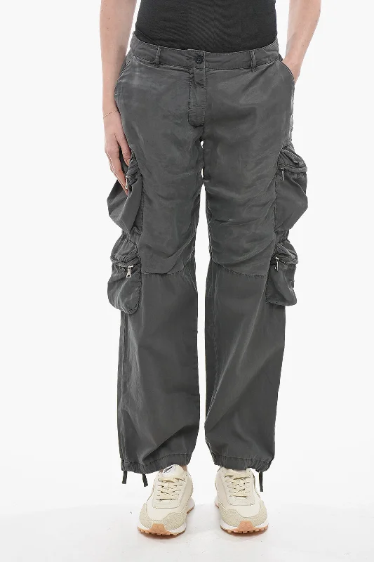 TIME-Limited Offer John Elliott Dark Washed Cargo Pants with Belt Loops