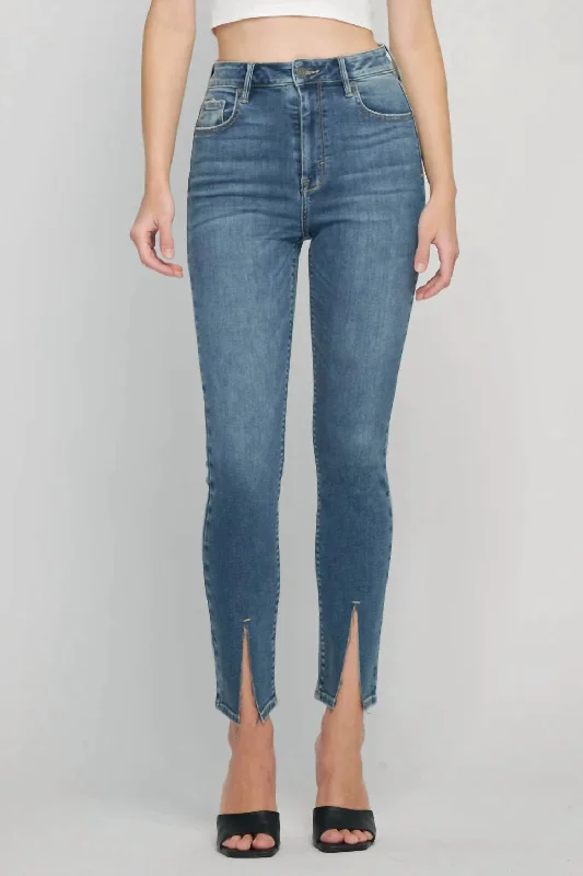 Super Bargain Hidden Taylor Split Hem Skinny Jeans In Medium Wash