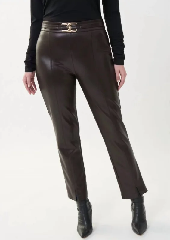 Year-End Clearance Leather Pants In Mocha