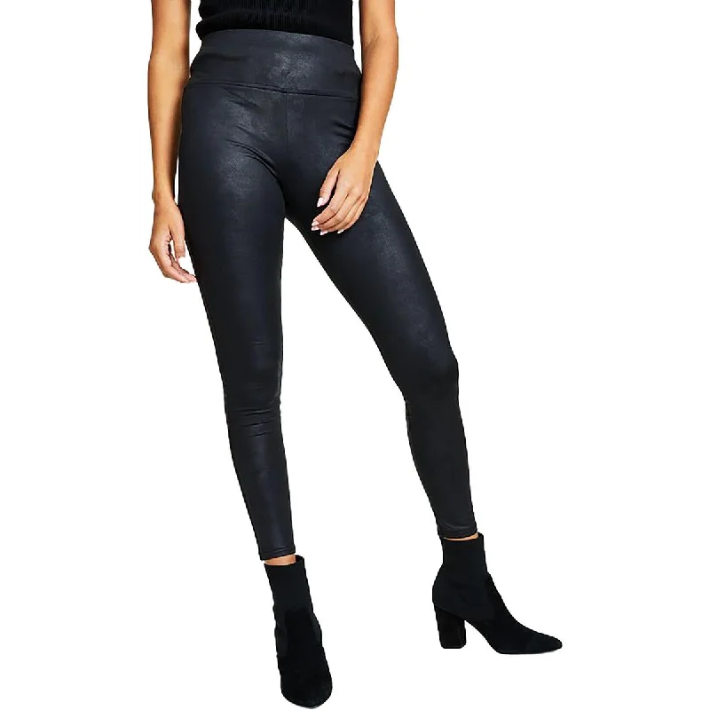 Overstock Sale Petites Womens Coated High Waist Leggings