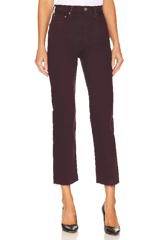 Weekend Bargains Just for You Originals 70's Ultra High Rise Stove Pipe Jeans In Washed Plum