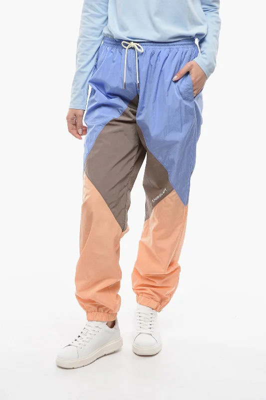 Today’s Deal Khrisjoy Colorblock Nylon Joggers with Ankle Zip