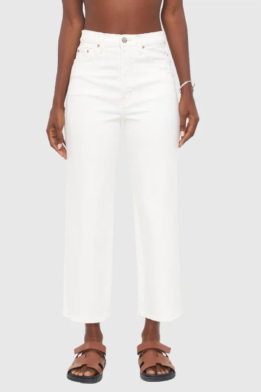 Weekend Bargains Await You Cassie Crop Super High Rise Straight Crop Jeans In Sand Vintage