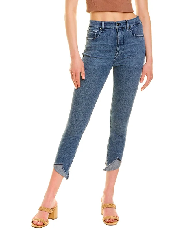 Bargain Prices GOOD AMERICAN Good Waist Blue Crop Jean