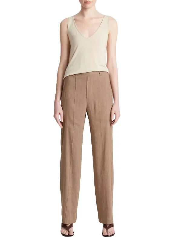 Weekend Deals You Can't Resist High Waist Pull On Trouser In Shale