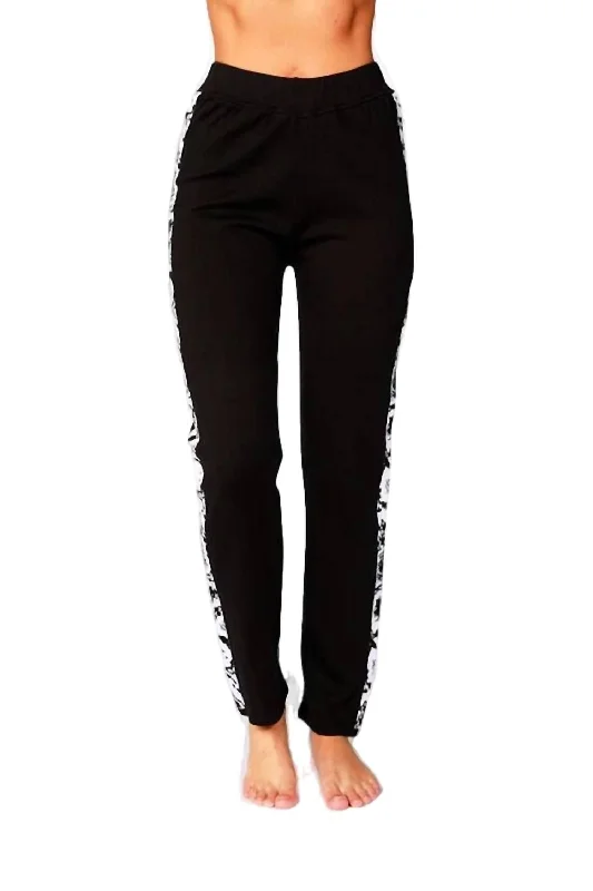 Holiday Sale Snake Trim Track Pant In Black