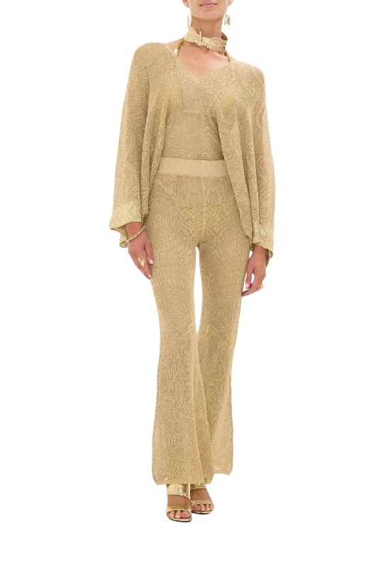 Limited Time Discount Pointelle Knit Pant In Valley Of The Kings
