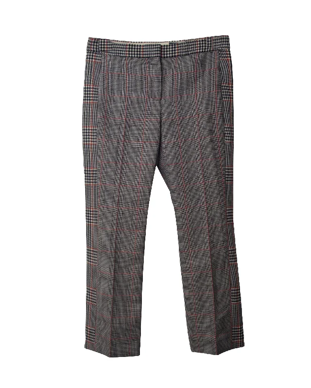 Don't Wait Alexander McQueen Checked Pants in Black and White Virgin Wool