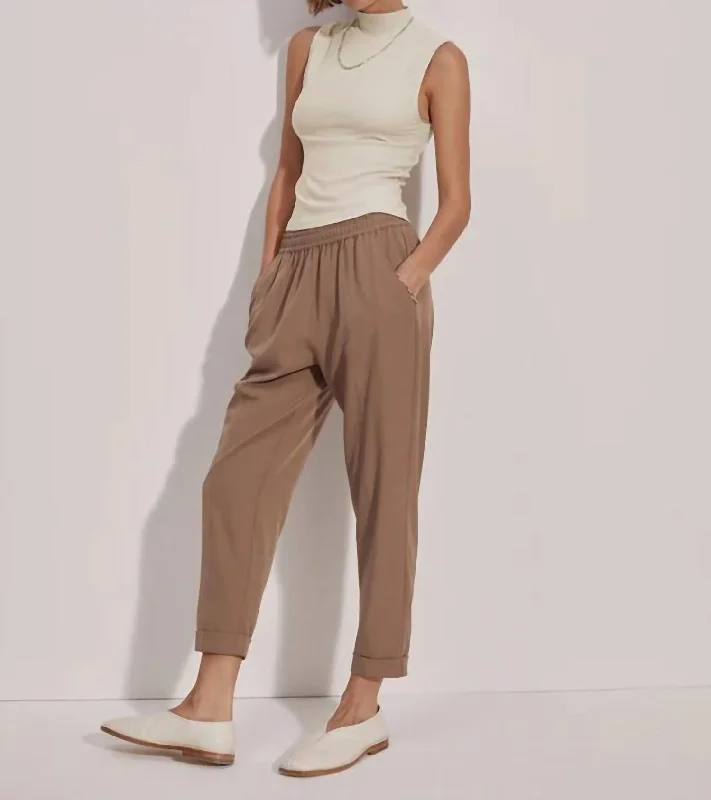 Weekend Specials to Relish Oakland Turn-Up Taper 25" Pant In Taupe Stone