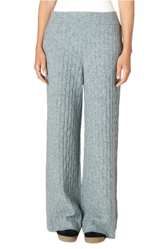 Value Deals Dabble Cable Knit Pants In Grey