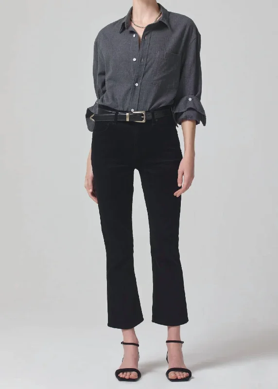 Incredible Offers Isola Cropped Corduroy Jean In Black