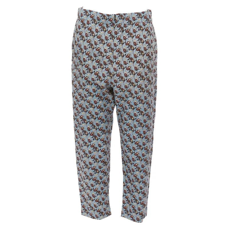 One-Day Only Marni Silk Floral Drop Crotch Casual Cropped Pants