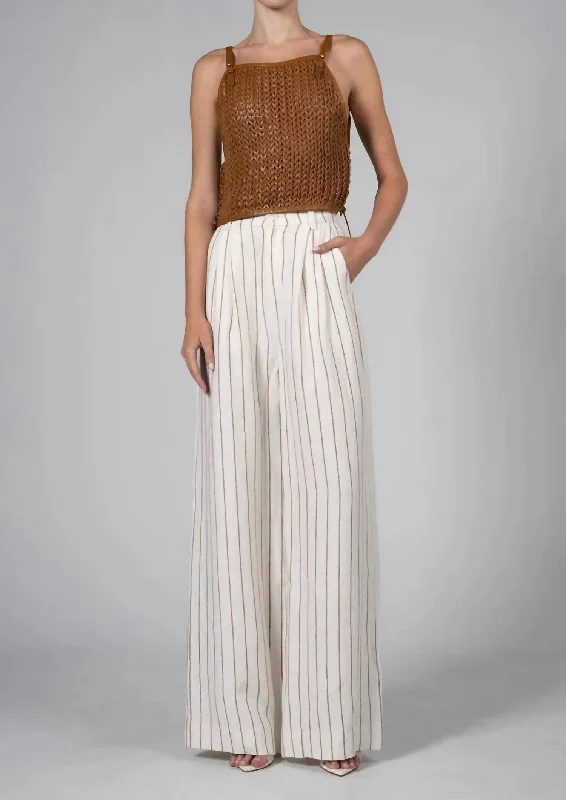 Best Bargains Raven Stripe Pant In White Stripe