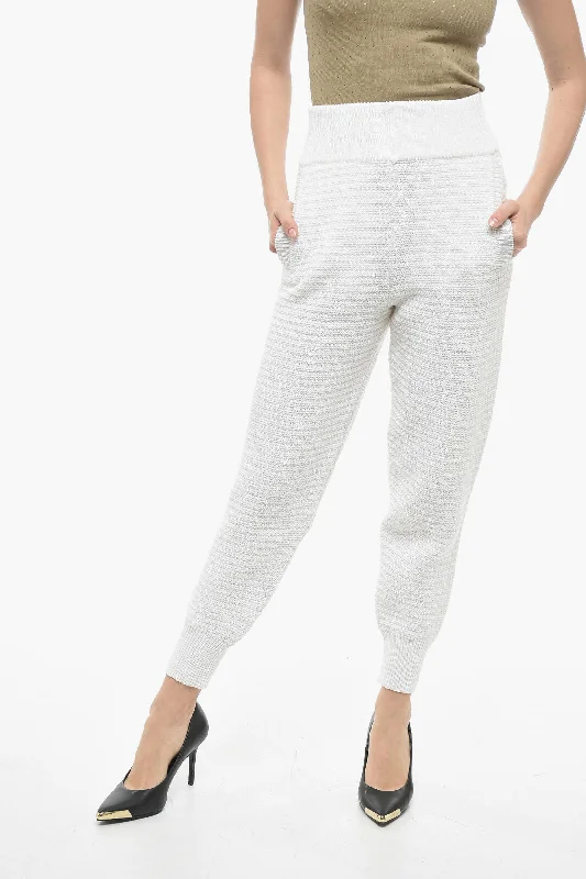 Price Drop Art Essay Cotton Knit High Waisted Joggers