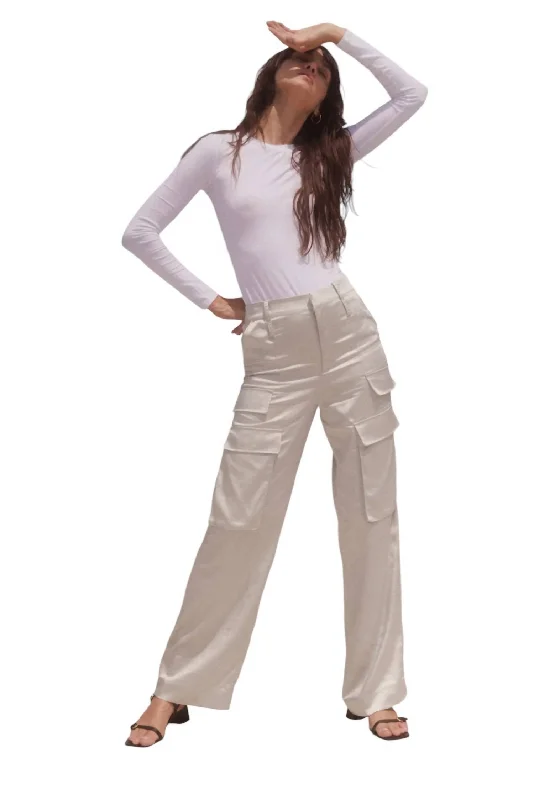 Savings Galore Cargo Pants In Silver