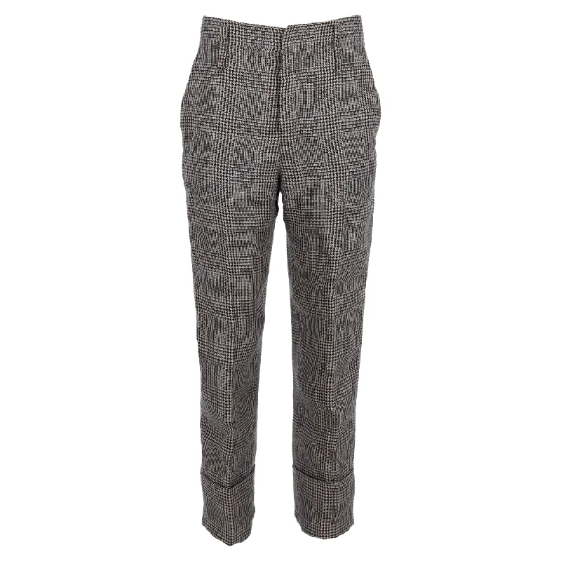 Low Prices Brunello Cucinelli Houndstooth Pants in Multicolor Linen