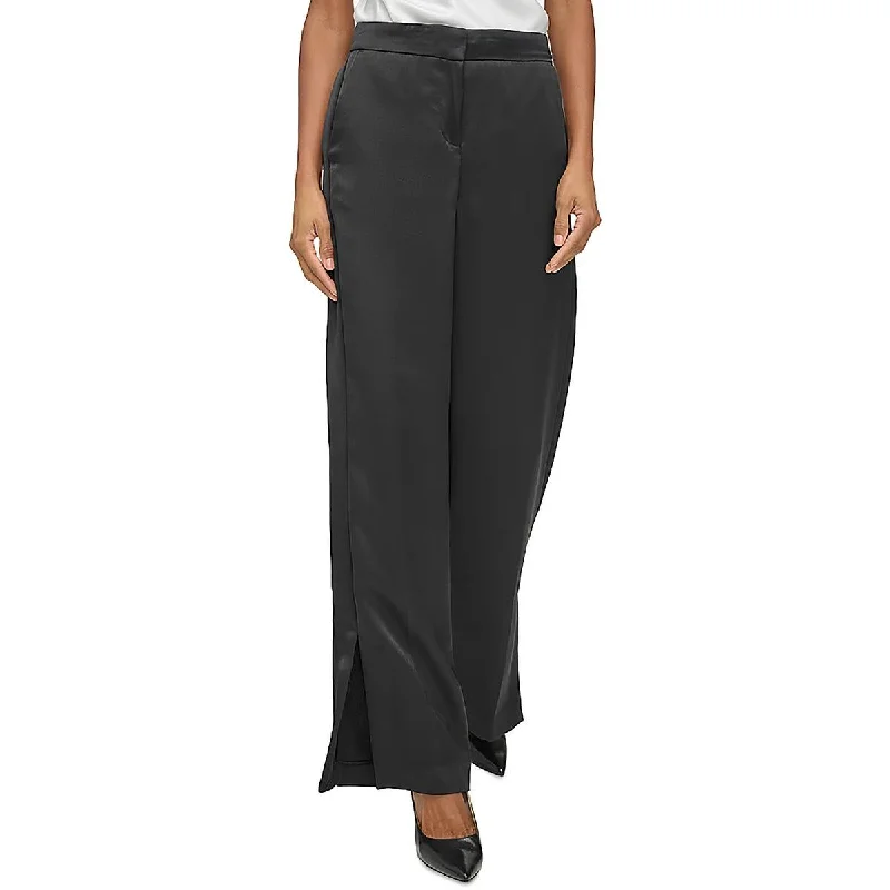 Exclusive Offers Womens High Rise Side Slit Suit Pants
