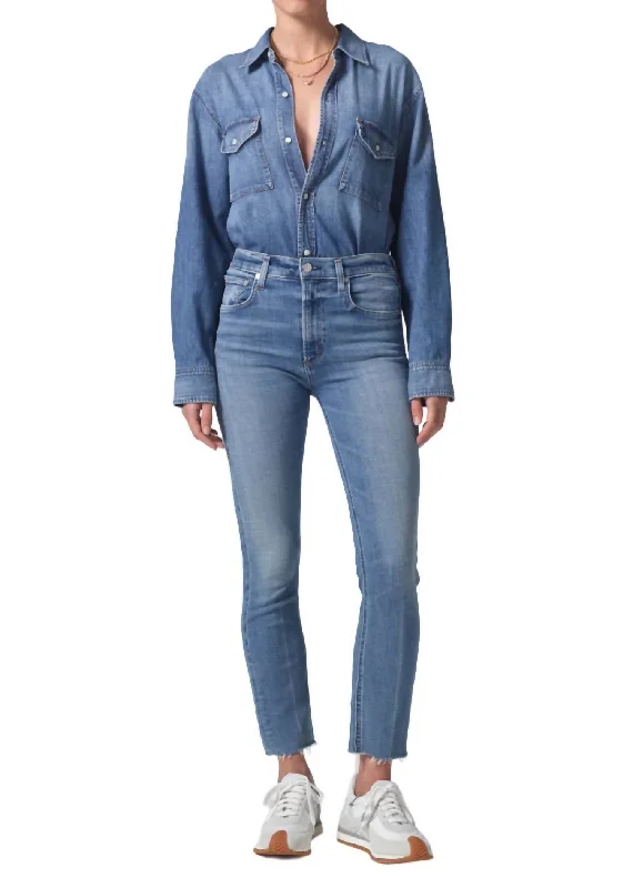 Unbeatable Deal Isola Straight Crop Jean In Splendor