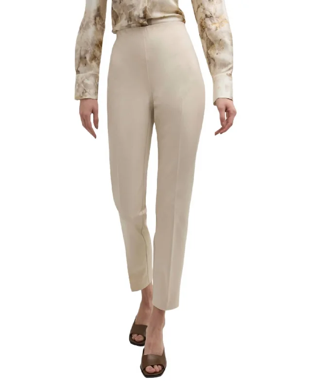 Big Deal Stanton Tapered Stretch Ankle Pants In Pebble