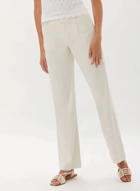 Quick Deals Parsons Belted Wide Leg Pant In Ecru