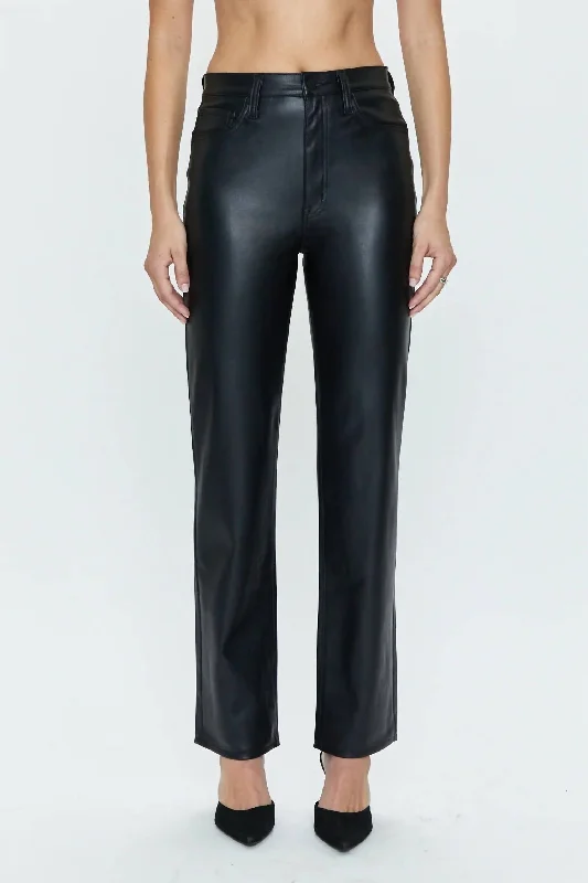 Weekend Savings Sensation Cassie Super High Rise Straight Pant In Slate Black