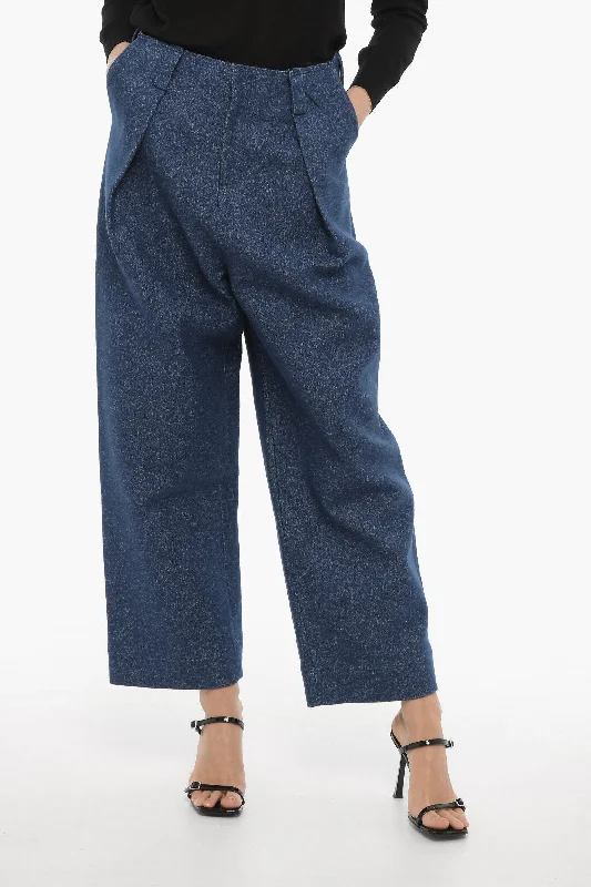 Major Savings Ader Error BLUE MARK Low Waist Oversized Fit Single Pleat Pants