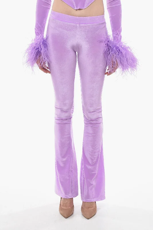 Crazy Deals Adriana Hot Couture Boot Cut Chenille Pants with Side logo