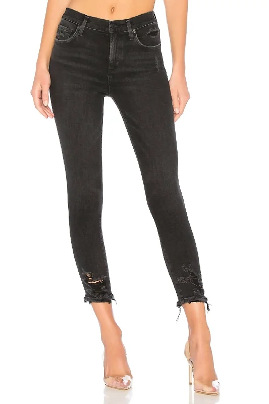 Deal Mania Sophie High Rise Skinny Crop Jeans In Temple