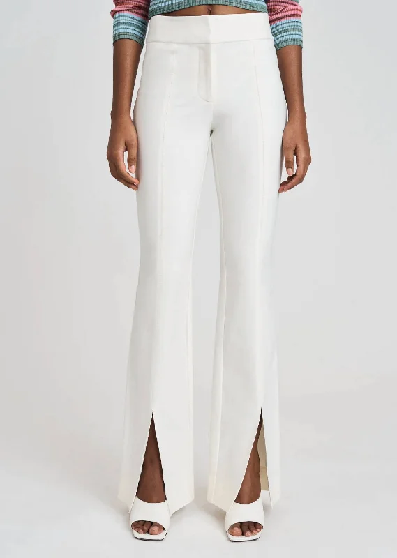 Markdowns Maeve Front Slit Trousers In Soft White