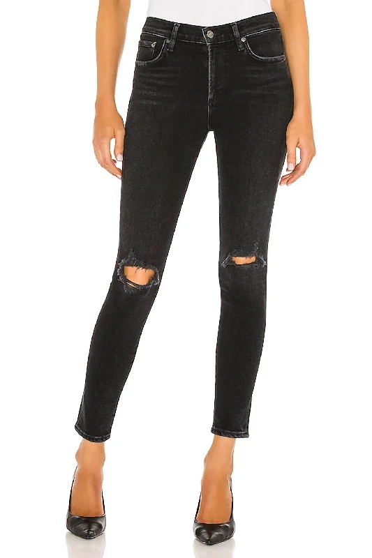 Now or Never Sophie Mid Rise Ankle Jeans In Trademark