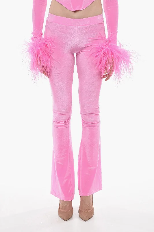 Best Bargains Adriana Hot Couture Boot Cut Chenille Pants with Side logo