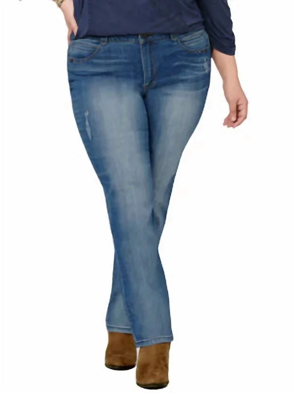 Mega Sale Women's Ab Solution Straight Leg Jeans In Blue
