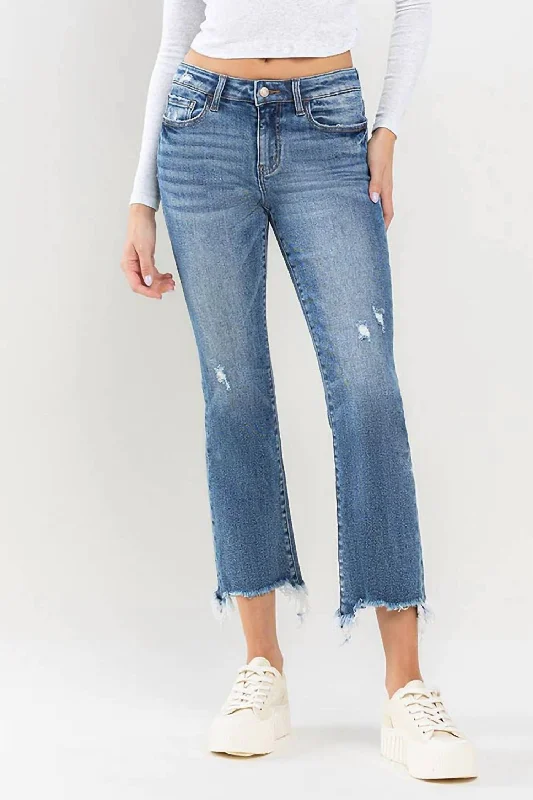Deep Savings Mid Rise Ankle Bootcut Jean In Empathy
