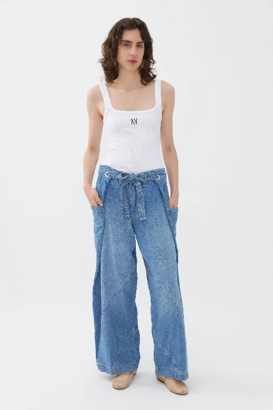 Great Bargain Contrast Top Stitching Pockets Jeans