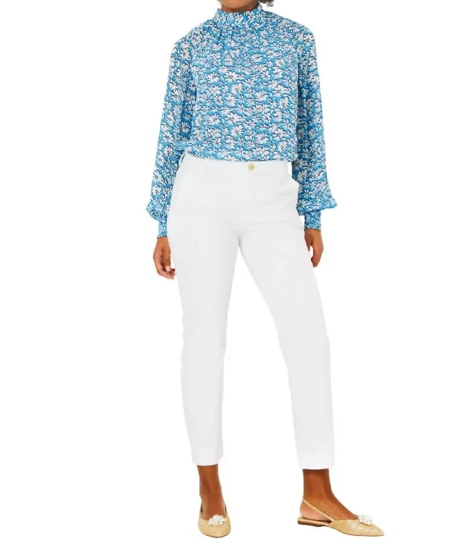 Huge Savings Gretchen High Rise Straight Leg Pant In White