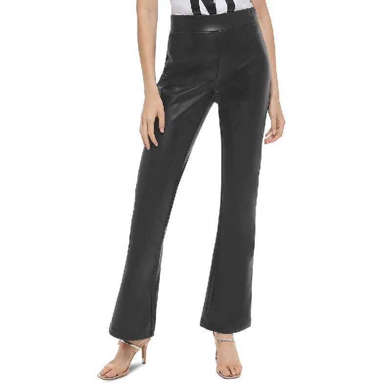 Weekend Extravaganza: Shop Now Womens High Rise Faux Leather Flared Pants