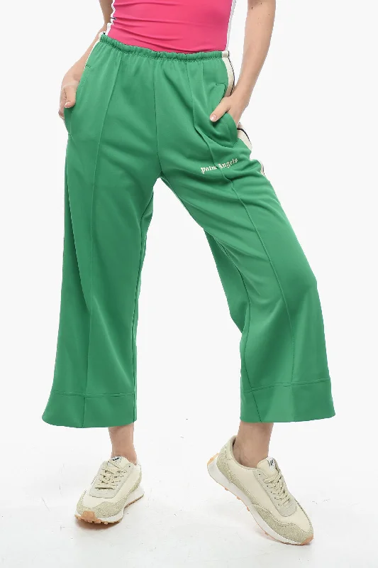 Super Savings Palm Angels Track Flared Pants with contrasting side bands