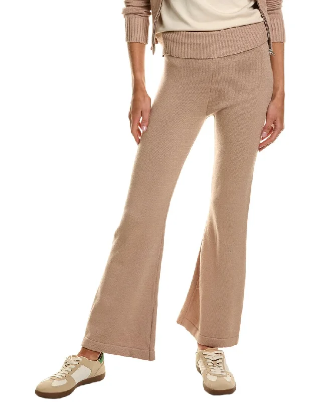 Price Reduction Vintage Havana Slim Fit Knit Fold-Over Flare Pant