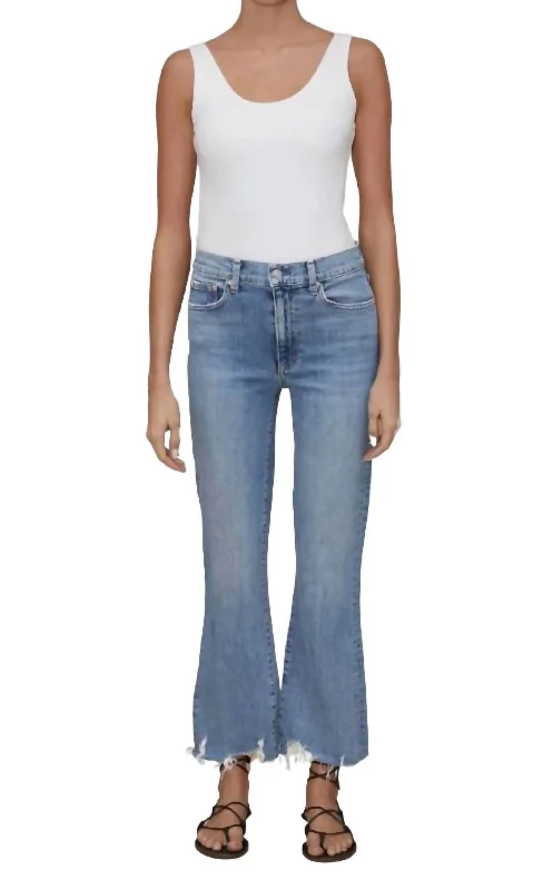 Savings Alert Bella Crop Flare Jean In Light Blue