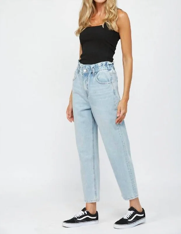 Seasonal Sale Paperbag Super High Rise Mom Jeans In Clandestine