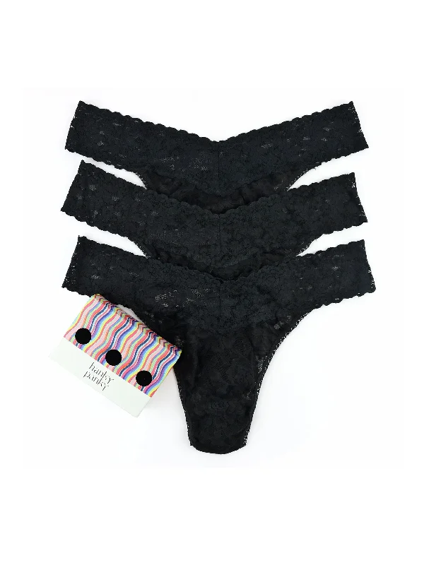 Price Drop Alert 3 Pack Original Rise Thongs Black