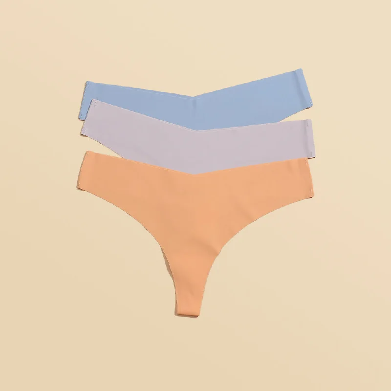 Inventory Reduction 3 Pack Seamless Panties - Cheeky Low Rise Thong New Color