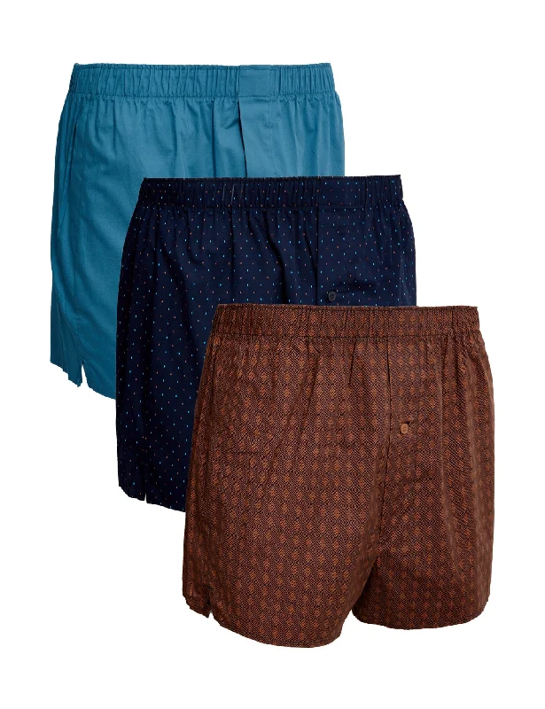 Today's Special 3pk Supima Cotton Richgeo Woven Boxers