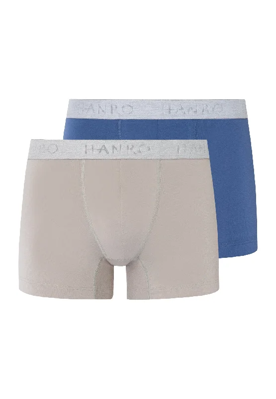 Price Drop Cotton Essentials 2-Pack Cotton Boxer Briefs | Slate Blue / Mid Grey 73078-2897