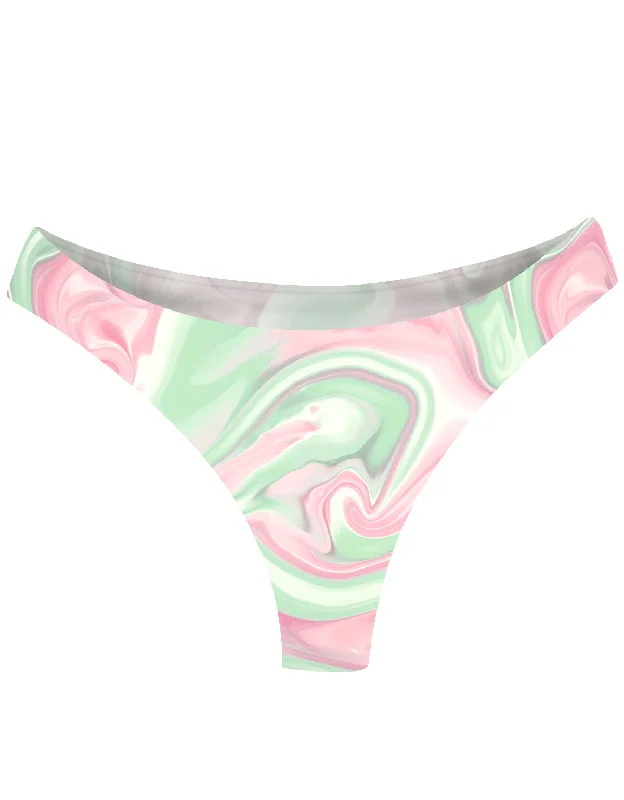 Weekend Savings Delight AiraModal™ Watermelon Oil Spill Mid-Rise Thong