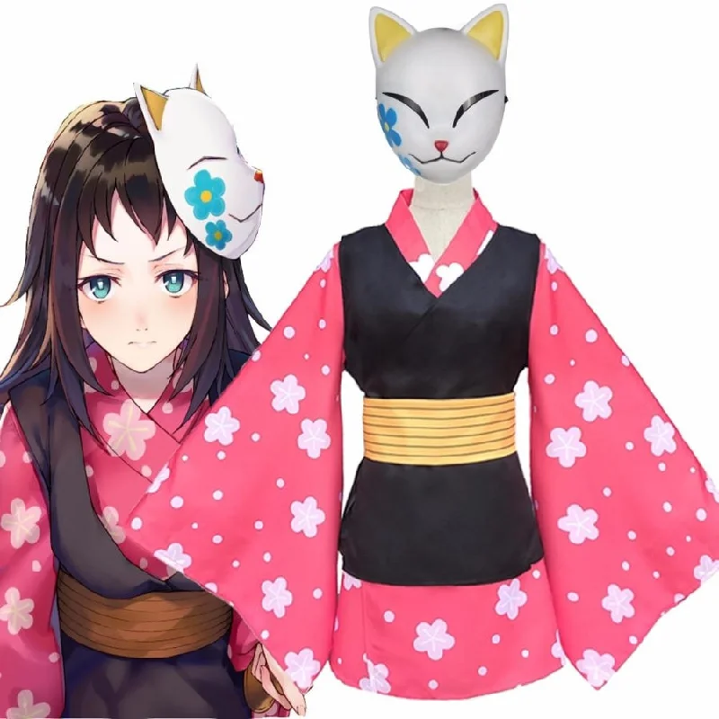 Can't Miss Anime Demon Slayer Kimetsu no Yaiba Makomo Full Set Cosplay Costume C00805 Can't Miss Anime Demon Slayer Kimetsu no Yaiba Makomo Full Set Cosplay Costume C00805